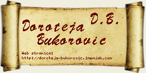 Doroteja Bukorović vizit kartica